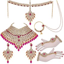 Magenta Non-Precious Metal Bridal Jewelry Set for Women FREE SHIPPING WO... - $54.44