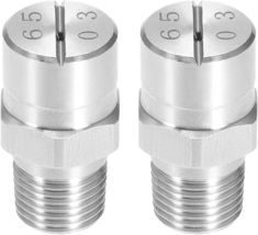Uxcell Flat Fan Spray Tip - 1/8BSPT Male Thread 304 Stainless Steel Nozzle - 65 - £15.93 GBP