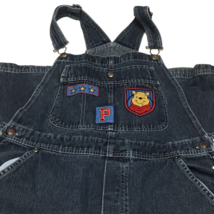 Vintage Pooh Bear Disney Overalls Women&#39;s Large Winnie The Pooh Blue Jeans Patch - £39.48 GBP