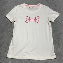 Under Armour Woman Fish Hook T-shirt Large White Charged Logo  Outdoors - $243.85 MXN