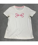 Under Armour Woman Fish Hook T-shirt Large White Charged Logo  Outdoors - $17.58 CAD
