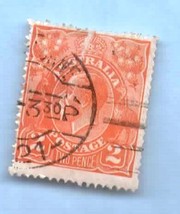 Used Australia Postage Stamp (1920) 2p King George V - Scott # 27 - £3.90 GBP