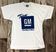 Team GM The Way Win T-Shirt White Screen Stars Best Vintage Single Stitch Size L - £31.00 GBP