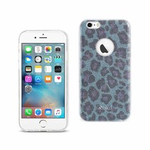 Reiko Iphone 6/ 6s Shine Glitter Shimmer Leopard Hybrid Case In Blue - £7.18 GBP