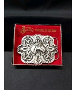 New Old Stock 1974 Bergamot Brass Works Horse Belt Buckle PEWTER Western... - $12.19