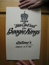 Boogie Kings Poster Blue Eyed Soul Antones The Austin Texas 8-16 and 17-91 - £70.45 GBP