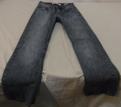 LEVIS STRAUSS 514 STRAIGHT MID WAIST GRAY BLUE WASH JEANS DENIM PANTS 12... - $20.06