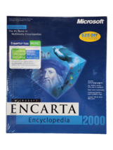 Vintage Microsoft Encarta Encyclopedia 2000 PC CD-Rom - New Sealed - £7.56 GBP