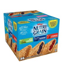  Kellogg's Nutri-Grain Bars Variety Pack (1.3 oz. bar, 36 ct.)  - $23.28