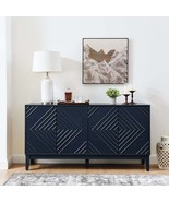 Farmhouse Buffet Cabinet: Blue Fluted Sideboard - $7,124.94 MXN