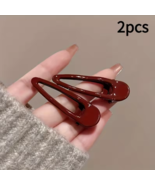 2 Burgundy Hair Clips (BB Clips) — Non-slip, Durable, Rectangular Claw C... - $5.99