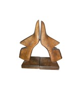 Vintage Mid Century 1958 Wooden Pair Cobbler Shoes Bookends  - $84.69 CAD