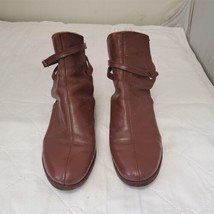 Vintage Woman&#39;s Windsor Dark Brown Real Leather Boots 6.5 - £7.91 GBP
