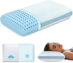 Memory Foam Pillows, Premium Bed Pillows with Dual-Sided Washable Cover - £15.50 GBP
