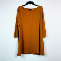 Alfani Womens XXL Sunset Lily Orange 3/4 Sleeve Loose Fit Tunic Top NWT BL21 - £19.62 GBP