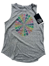 Chaser Girls Circle Multicolor Bears Tank top Streamy Grey - $44.52