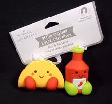 Hallmark Better Together magnetic ornaments Taco &amp; Hot Sauce 2022 - £11.17 GBP