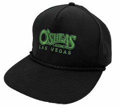 Vintage OSheas Casino Hat Cap Snap Back Black Rope Mohrs One Size Las Vegas NV - £15.54 GBP