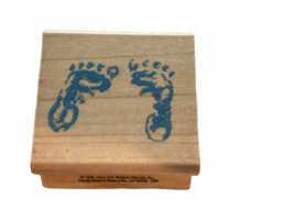 Hero Arts Rubber Stamp Baby Feet Footprints Baby Announcement Card Making Craft - £2.39 GBP