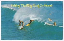 Postcard Riding The Big Surf In Hawaii - £3.94 GBP