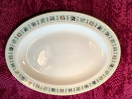 Royal Doulton Porcelain Tapestry Platter 13&quot; L England English Translucent China - £32.04 GBP