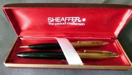 SHEAFFER Vintage CREST Lifetime TRIUMPH Pen and Pencil Set- GF Caps 14K Nib - £127.88 GBP
