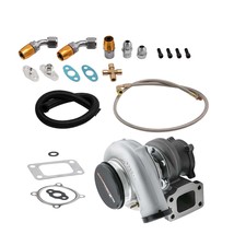 GT35 GT3582 GT3540 T3 AR.70 AR.63 Float Bearing Turbo Charger W/Oil Line Kits - £131.27 GBP