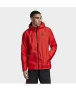 new adidas TANGO WINDBREAKER men&#39;s sz L red soccer Jacket Hooded Top foo... - £55.31 GBP