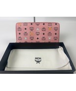 MCM Zippy Wallet Bunny Rabbit Pink w/Carrots Rare Box &amp; Dust Bag - $4,751.69 MXN