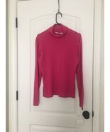Liz Claiborne Women&#39;s High Neck Shirt Turtle Neck Top Size Large Pink - $38.61 CAD