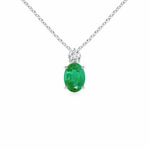 Authenticity Guarantee

7x5mm Oval Emerald Solitaire Pendant with Diamond in ... - $1,002.32