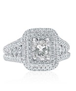 GIA Certified 1.94 Ct Radiant Cut Diamond Engagement Ring 14k White Gold - €5.094,51 EUR