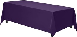 Rectangle Tablecloth 70 x 120 Inch Purple Table Cloth for 6 or 8 Foot Re... - $38.90