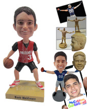 Personalized Bobblehead Male Basketball Player Has Full Control Over The Basketb - £73.09 GBP