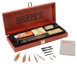 Hoppe's Deluxe Universal Gun Cleaning Kit Wooden Presentation Box All Ca... - $75.23