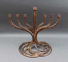 Roy R Butler Signed 1988 Brutalist Copper Judaica Hanukkah Menorah Sculpture 14&quot; - £1,762.84 GBP