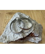 Women’s Vintage Classic Silver Tone  1 1/4&quot;  Hoop Pierced Wire Earrings EUC - $24.75