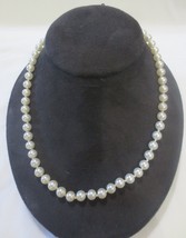 VTG  Faux Pearl Choker Necklace White Hand Knotted 19 1/2&quot; - £15.71 GBP