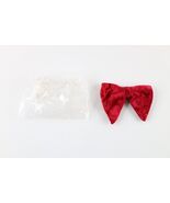 NOS Vintage 50s 60s Rockabilly Velvet Velour Clip On Bow Tie Neck Tie Re... - $62.17 CAD