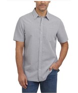 Lands&#39; End Mens Shirt Navy Blue Short Sleeves Woven Chest Pocket Breathable - $60.33 CAD