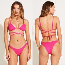 Vitamin A Swim Zinnia Ecorib Sol Triangle Strappy Wrap Bikini Top (D) Nwt - $110.00