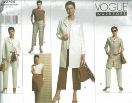 Vogue Sewing Pattern 2795 Lined Jacket Top Skirt Pants Misses Size 20-24 - £12.93 GBP