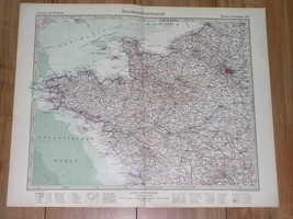 1925 Vintage Map Of Bretagne Brittany Normandie Normandy / France - £26.23 GBP