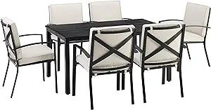 Crosley Furniture KO60020BZ-OL Kaplan Outdoor Metal Dining Set, 7-Piece ... - £1,594.91 GBP