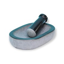 Mortar and Pestle Set Granite Stone Masher Spice Mixer 12 BY 6 inch - £97.78 GBP