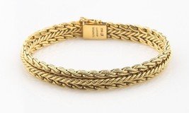 Tiffany &amp; Co. Vintage 18k Yellow Gold Woven Mesh Bracelet W. Germany Unique! - £5,682.93 GBP