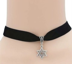 Star Of David 1 Size Ladies Velvet Choker - $14.85