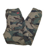 Wrangler Boy Camo Cargo Jogger Pants Size 16 Regular Elastic Draw String - $9.85