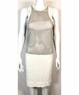 NWT Helmut Lang Perforated Leather Gray and White RARE RUNWAY SAMPLE dre... - $184.64 CAD