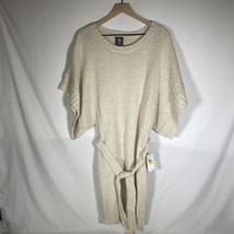 NWT Vince Camuto Dolman Sleeve Sweater Dress Medium Ivory Shimmer - £37.20 GBP